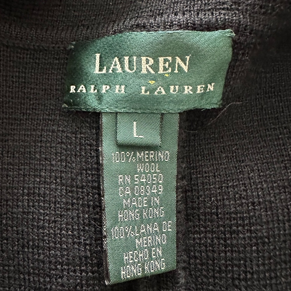 Ralph lauren  black cardigan size large - Picture 6 of 6